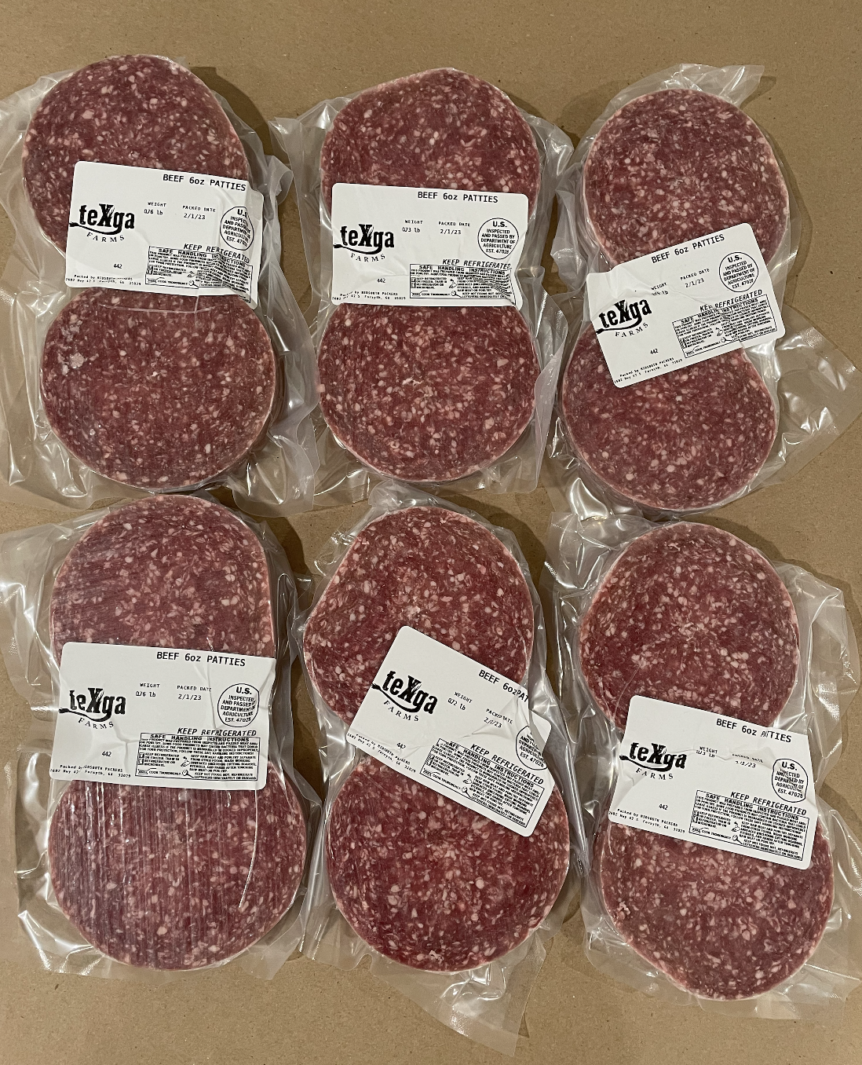 TeXga Burger Patties (80/20 dry aged ground beef) teXga Farms